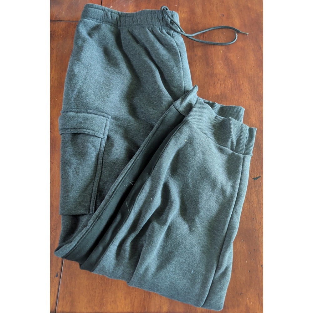 RBX Mens Comfort Fit Gray Fleece Cargo Pants 3XL Sweatpants Straight Leg NEW